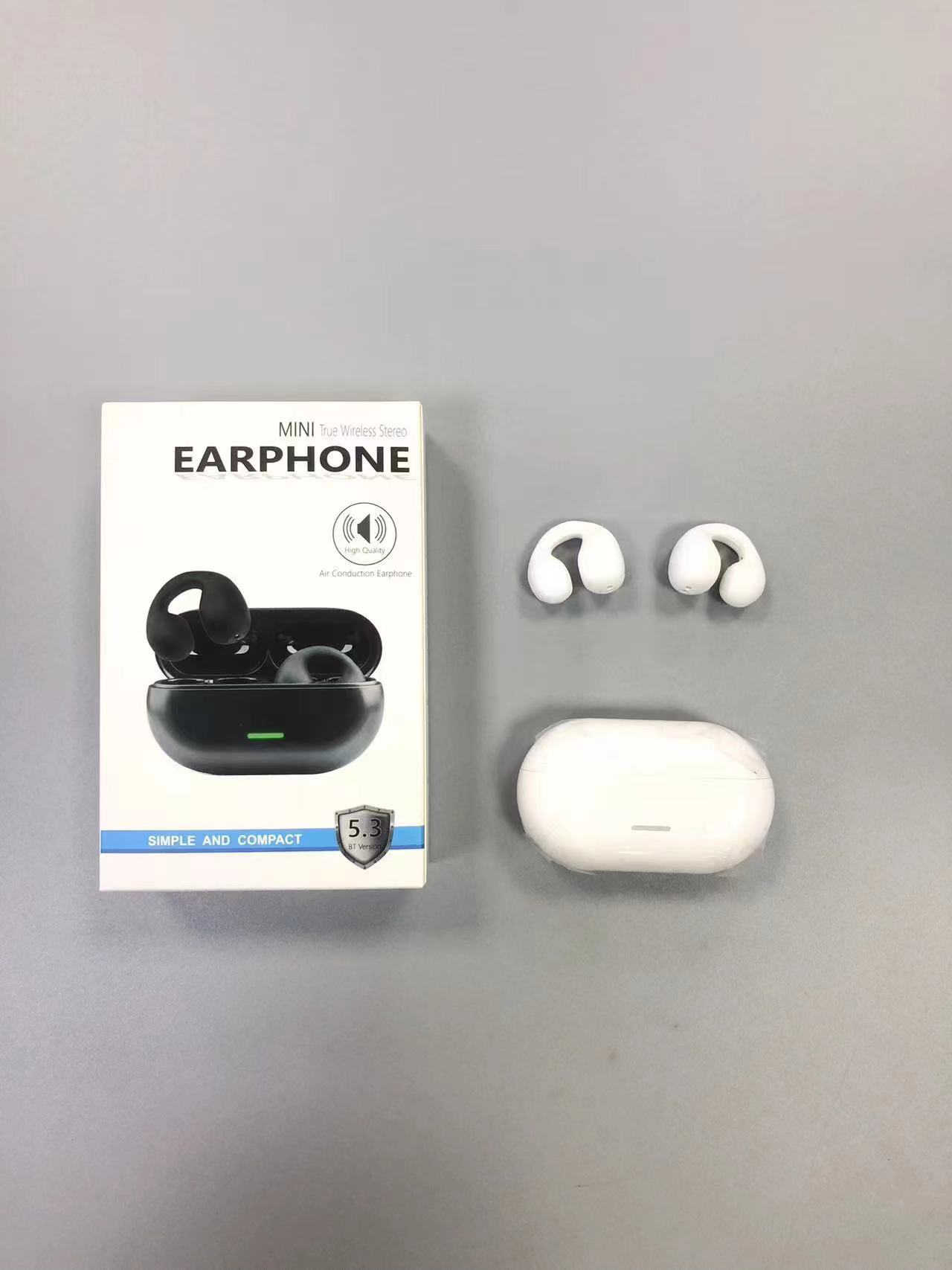 Bone conduction T7500 ear clip Bluetooth earphones, non in ear, open clip TWS earphones