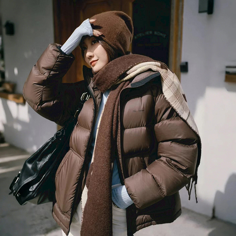 Maillard warm hooded men's and women's bread jacket down jacket