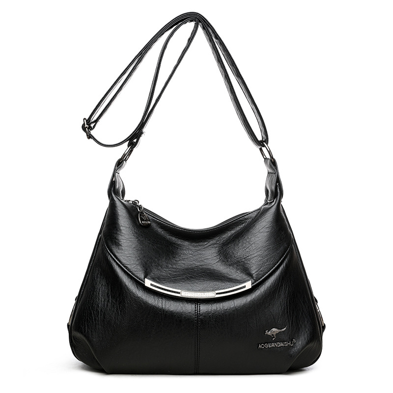 2025 new large capacity soft leather high-end fashion and simple single shoulder crossbody bag