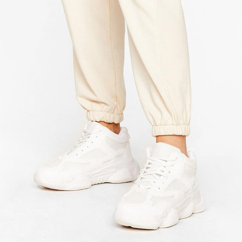 Cream Drawstring Jogger Pants